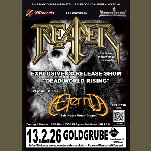 Tickets kaufen für REAPER CD Releaseshow + Support Aeternia am 13.02.2026