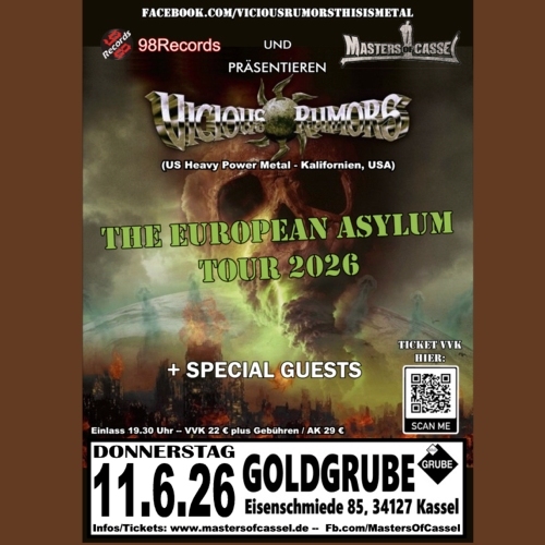 Tickets kaufen für Vicious Rumors The European Asylum Tour 26 am 11.06.2026