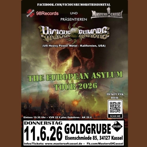 Tickets kaufen für Vicious Rumors The European Asylum Tour 26 am 11.06.2026