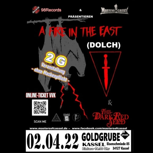 Tickets kaufen für (DOLCH) + THE DARK RED SEED live in der Goldgrube mit 2G (!!) am 02.04.2022