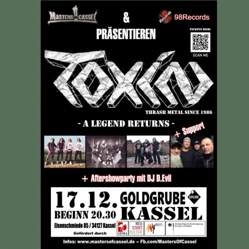 Tickets kaufen für A LEGEND RETURNS: TOXIN + Support am 17.12.2022