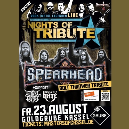 Tickets kaufen für Spearhead - A Tribute to Bolt Thrower + Trial of Death + Celebrate Hate am 23.08.2024