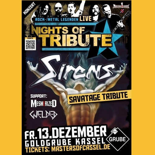 Tickets kaufen für Sirens - A Tribute to Savatage / Support Mesmerized + Welded am 13.12.2024